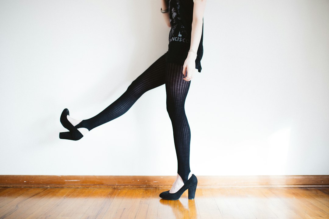 Historical men's hose and modern women's nylon tights, illustrating the evolution of the garment through centuries.